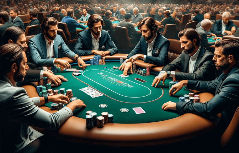 Un tavolo di un torneo di poker